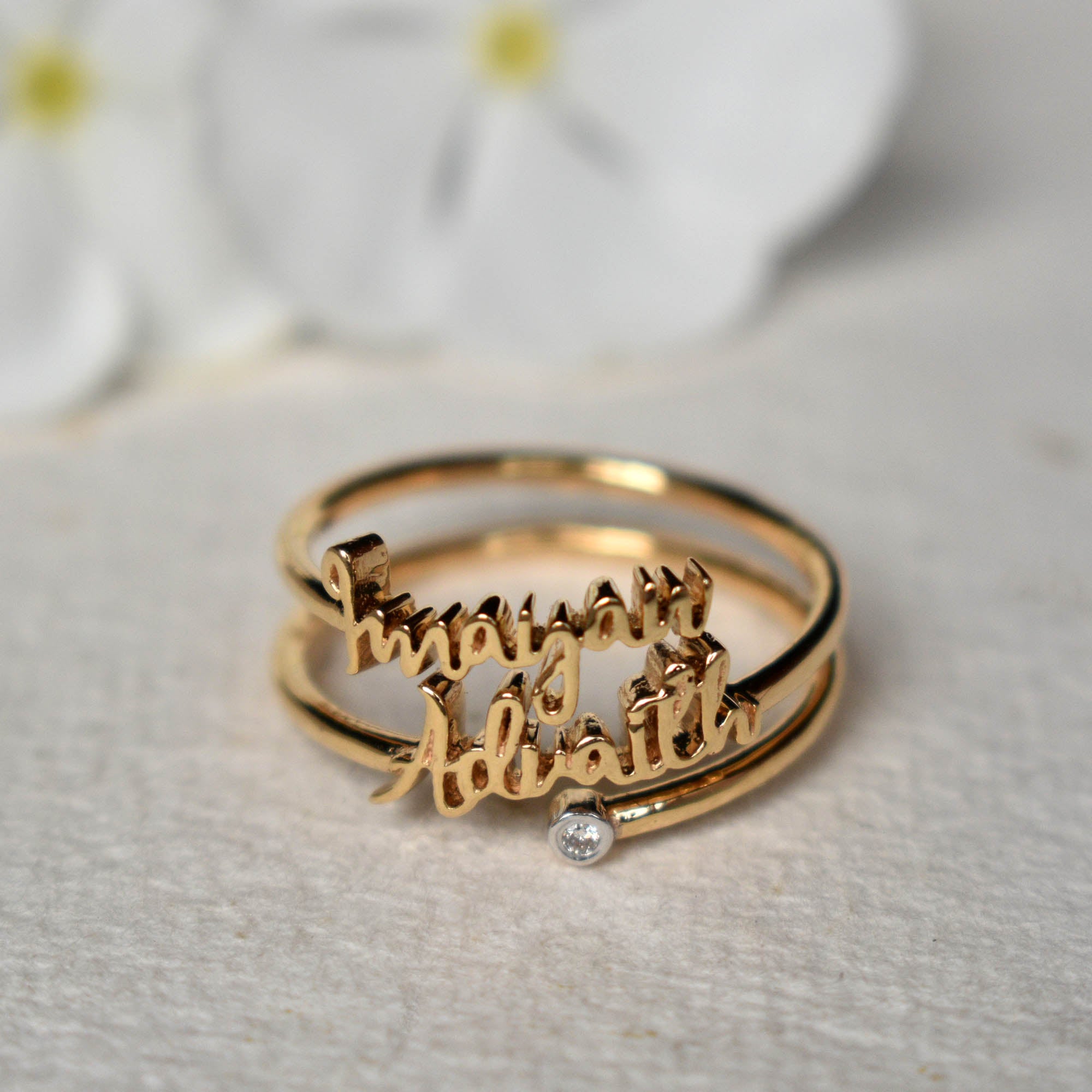 Old English Name Ring, Personalized Name Ring, Custom Name Ring, Dainty  Name Ring, Mothers Day Gift, Gift for Her - Etsy | Name rings, Fashion rings,  Gold bar earrings studs